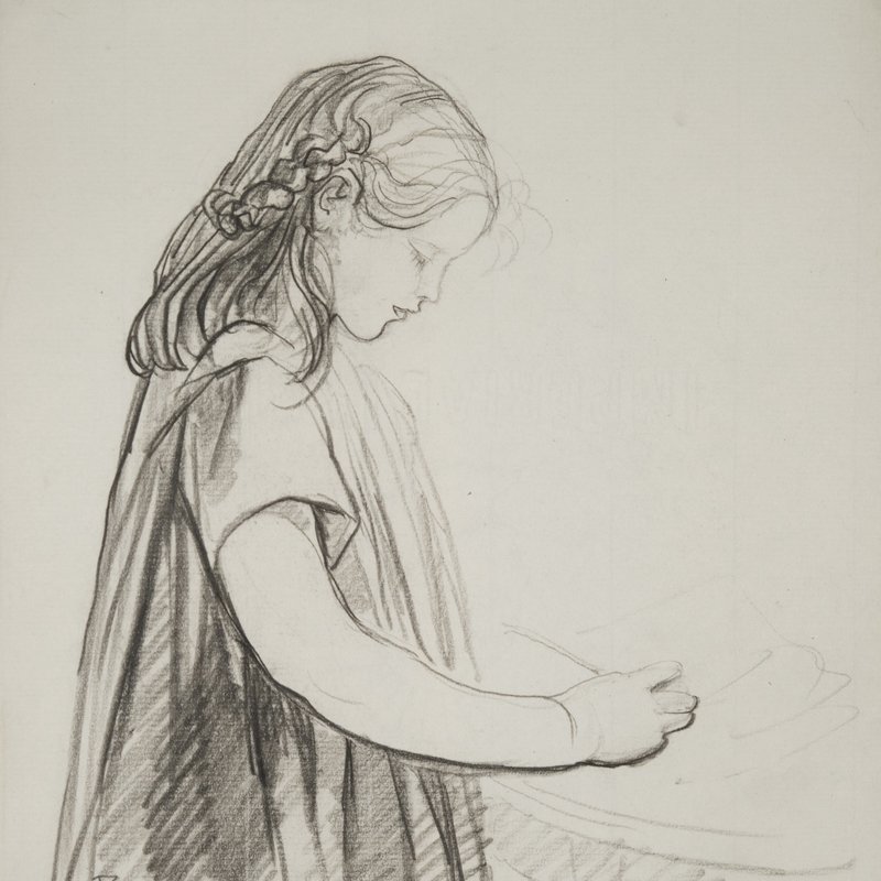 Victor Rousseau - Fillette lisant